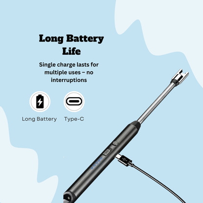 SolutionVilla™ - USB Rechargeable Arc Lighter – 360° Flexible, Windproof & Durable