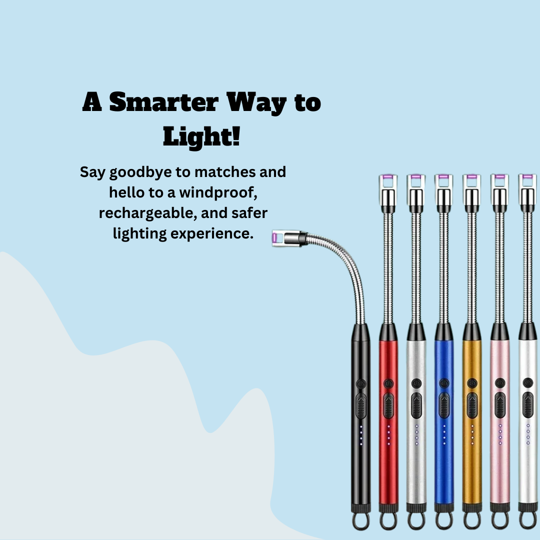SolutionVilla™ - USB Rechargeable Arc Lighter – 360° Flexible, Windproof & Durable
