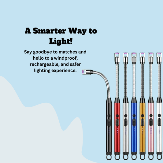 SolutionVilla™ - USB Rechargeable Arc Lighter – 360° Flexible, Windproof & Durable