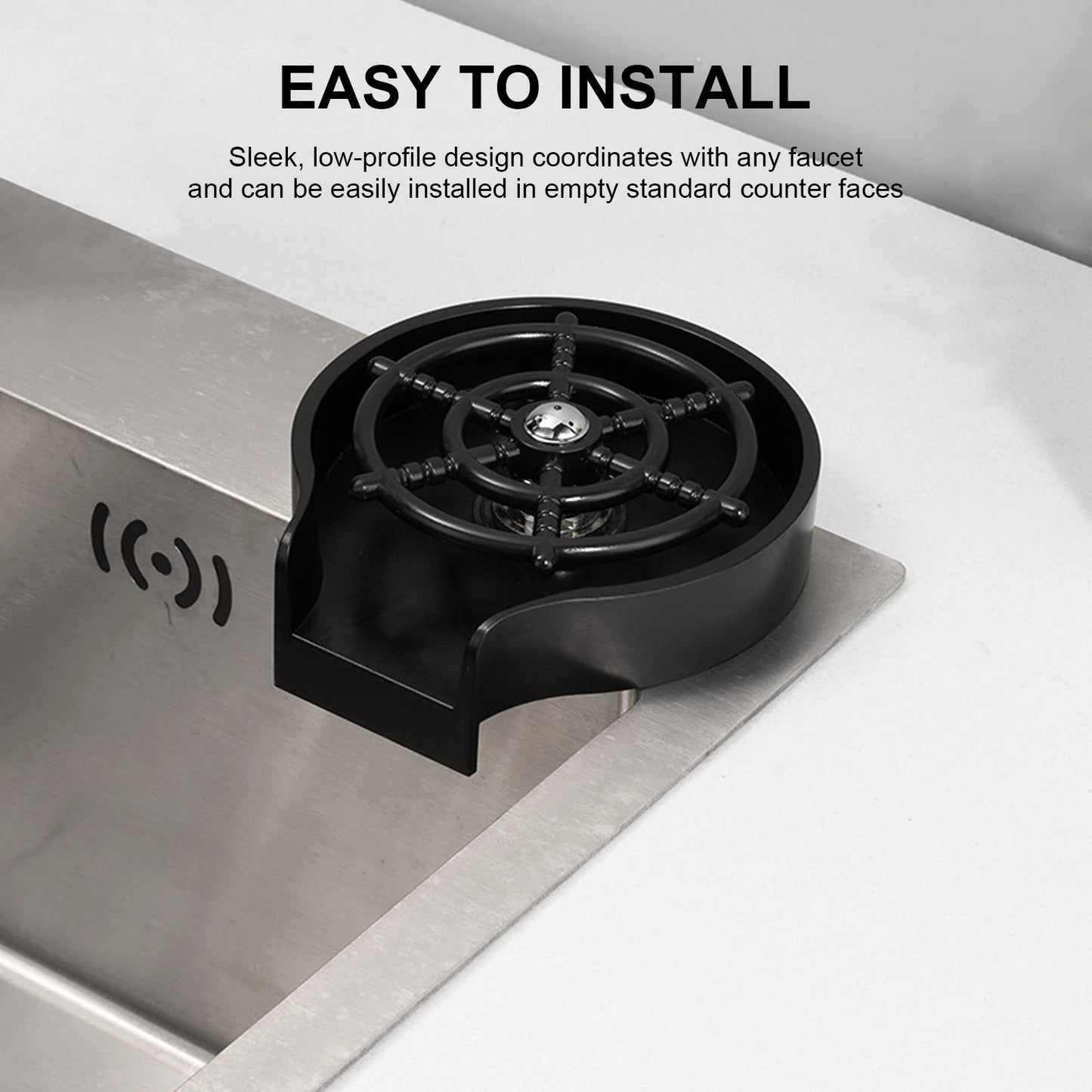 SolutionVilla™ - High-Pressure Glass Rinser & Cup Washer for Kitchen Sinks