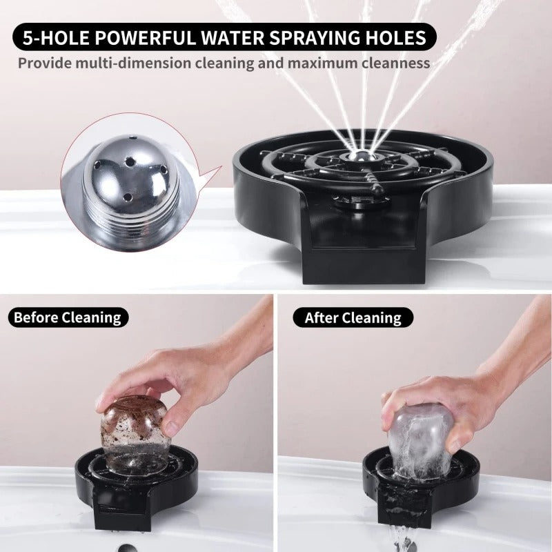 SolutionVilla™ - High-Pressure Glass Rinser & Cup Washer for Kitchen Sinks