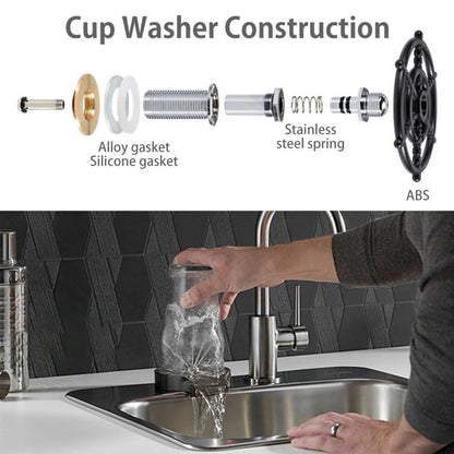 SolutionVilla™ - High-Pressure Glass Rinser & Cup Washer for Kitchen Sinks