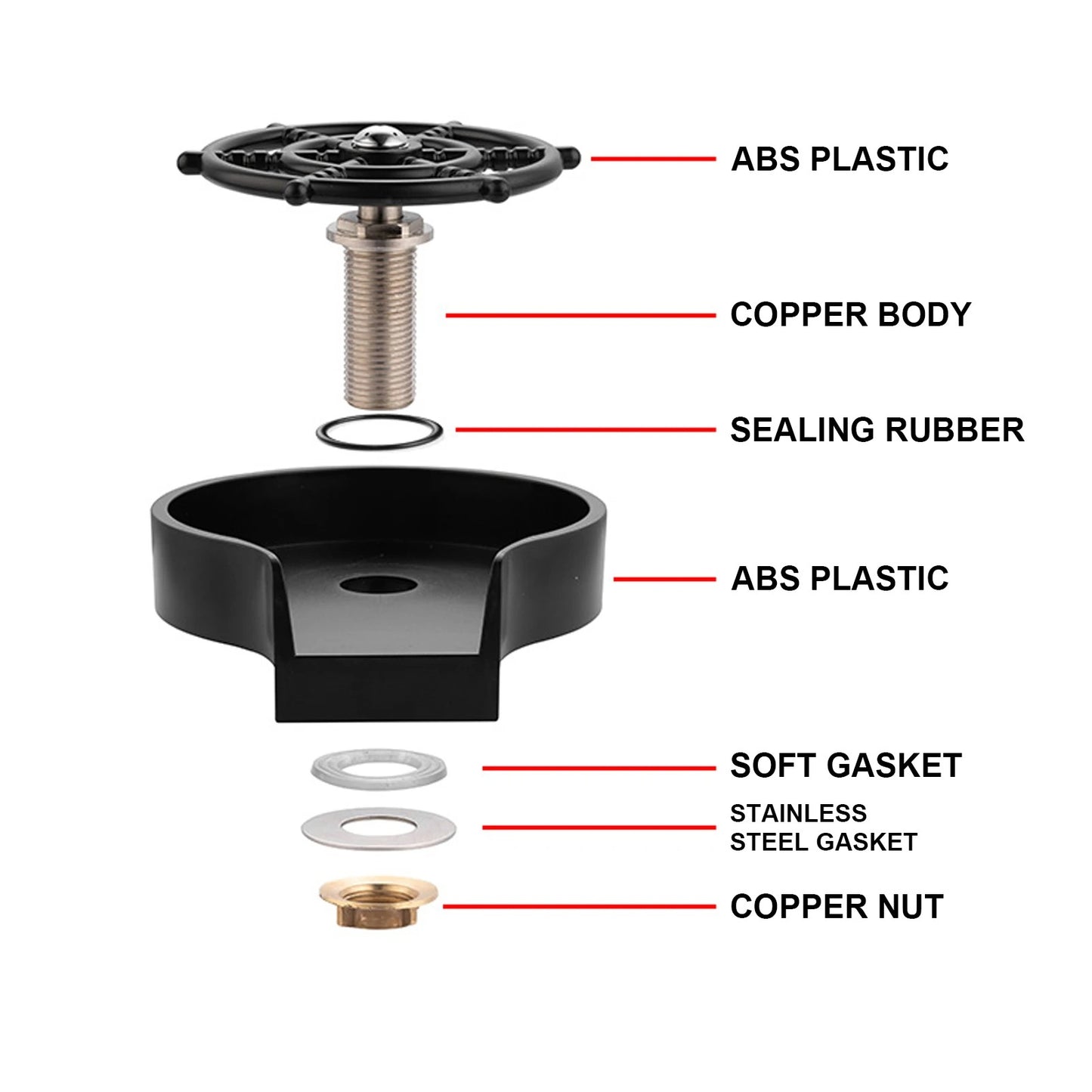 SolutionVilla™ - High-Pressure Glass Rinser & Cup Washer for Kitchen Sinks